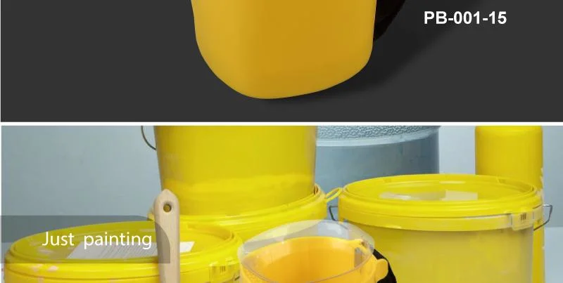 MSN Yellow Plastic Paint Bucket with Liner for Packing Paint Paint Accessories