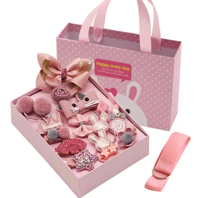 Coffret cadeau emballage accessoires pour cheveux 18 pièces pour enfants